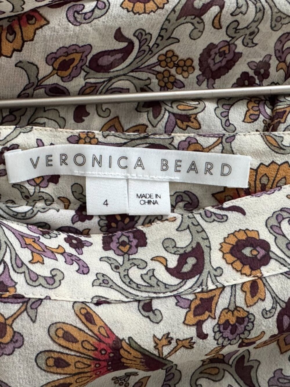 Veronica Beard - Shailene Paisley Silk Skirt, size 4 - Picture 7 of 10
